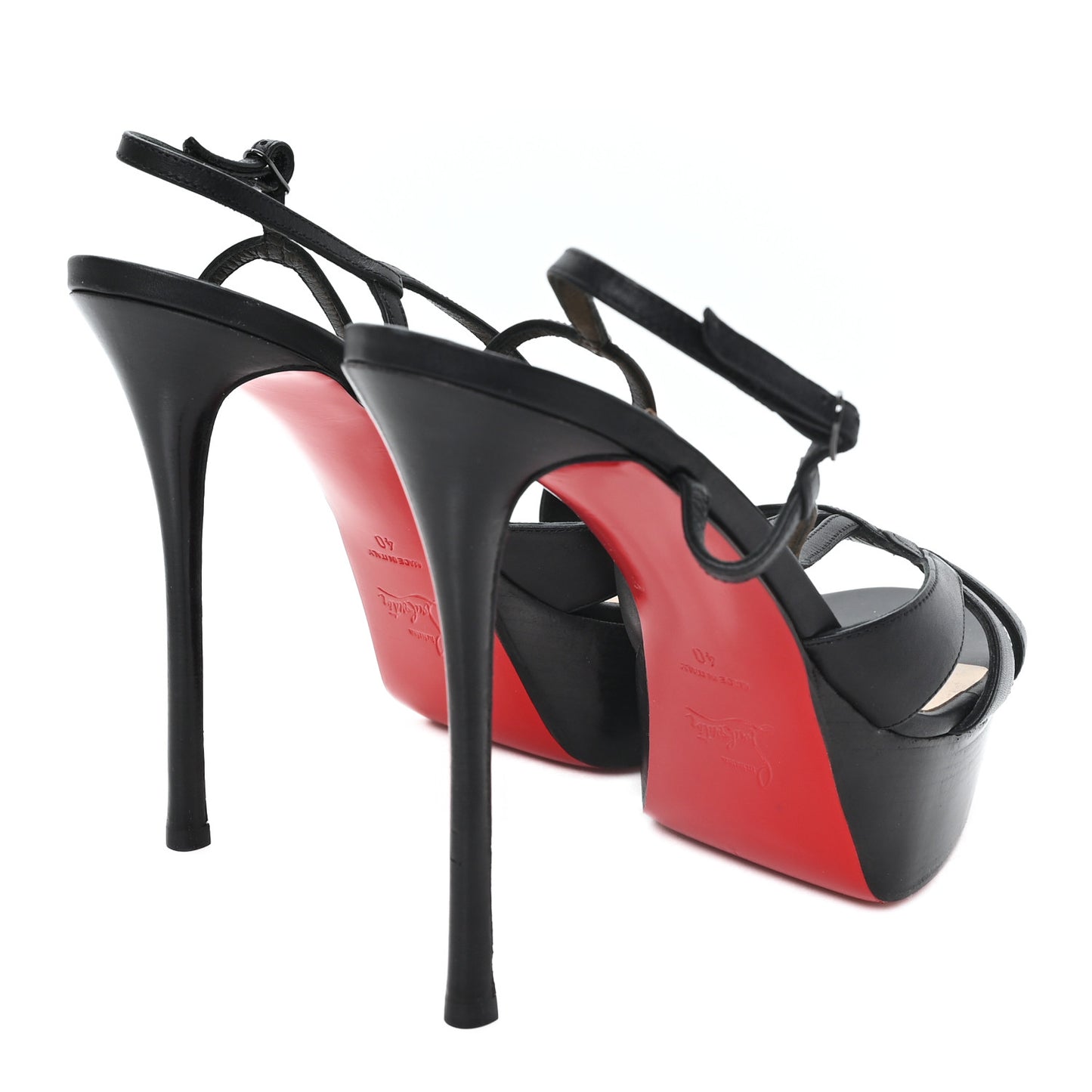 Calfskin Veracite 130 Sandals 40 Black