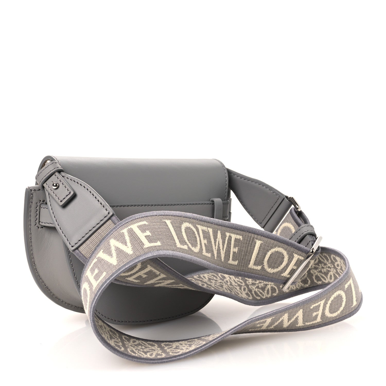 Loewe Calfskin Jacquard Mini Gate Dual Bag Ash Grey 3 of 9