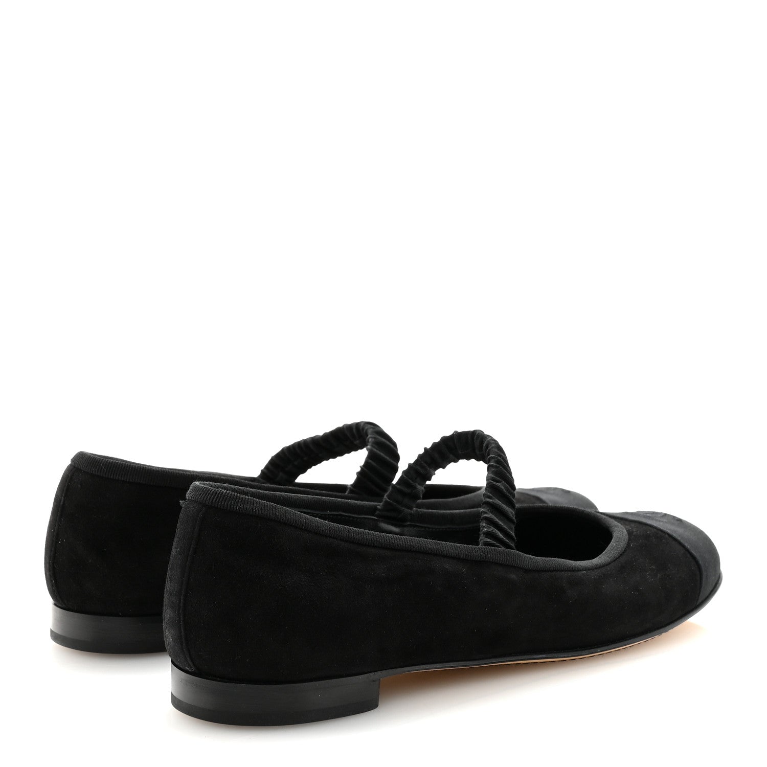 Chanel Velvet Mary Jane Flats 40 Black 5 of 10