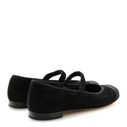 Chanel Velvet Mary Jane Flats 40 Black 5 of 10