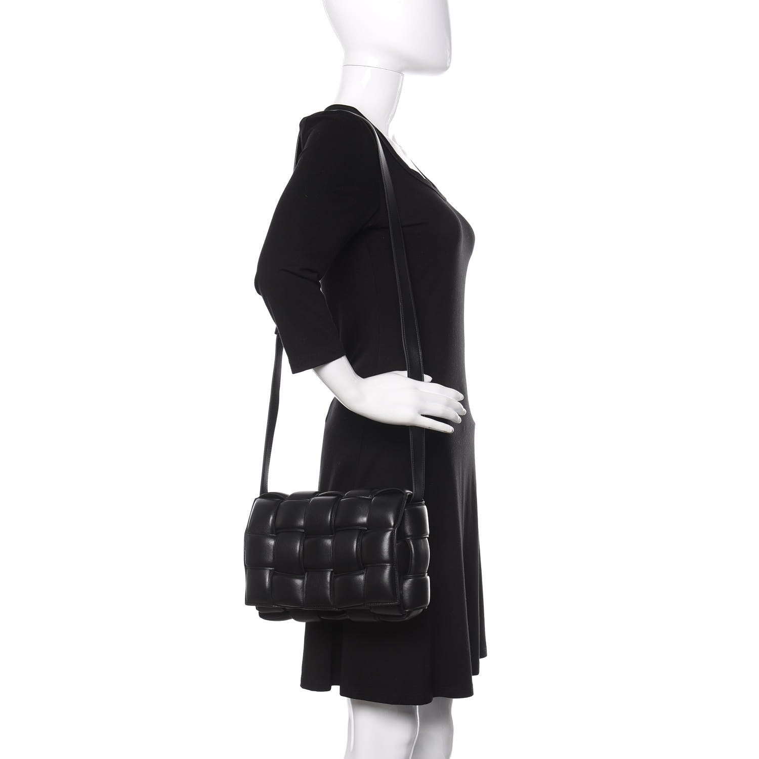 Bottega Veneta Nappa Maxi Intreccio Padded Cassette Crossbody Bag Black 2 of 10