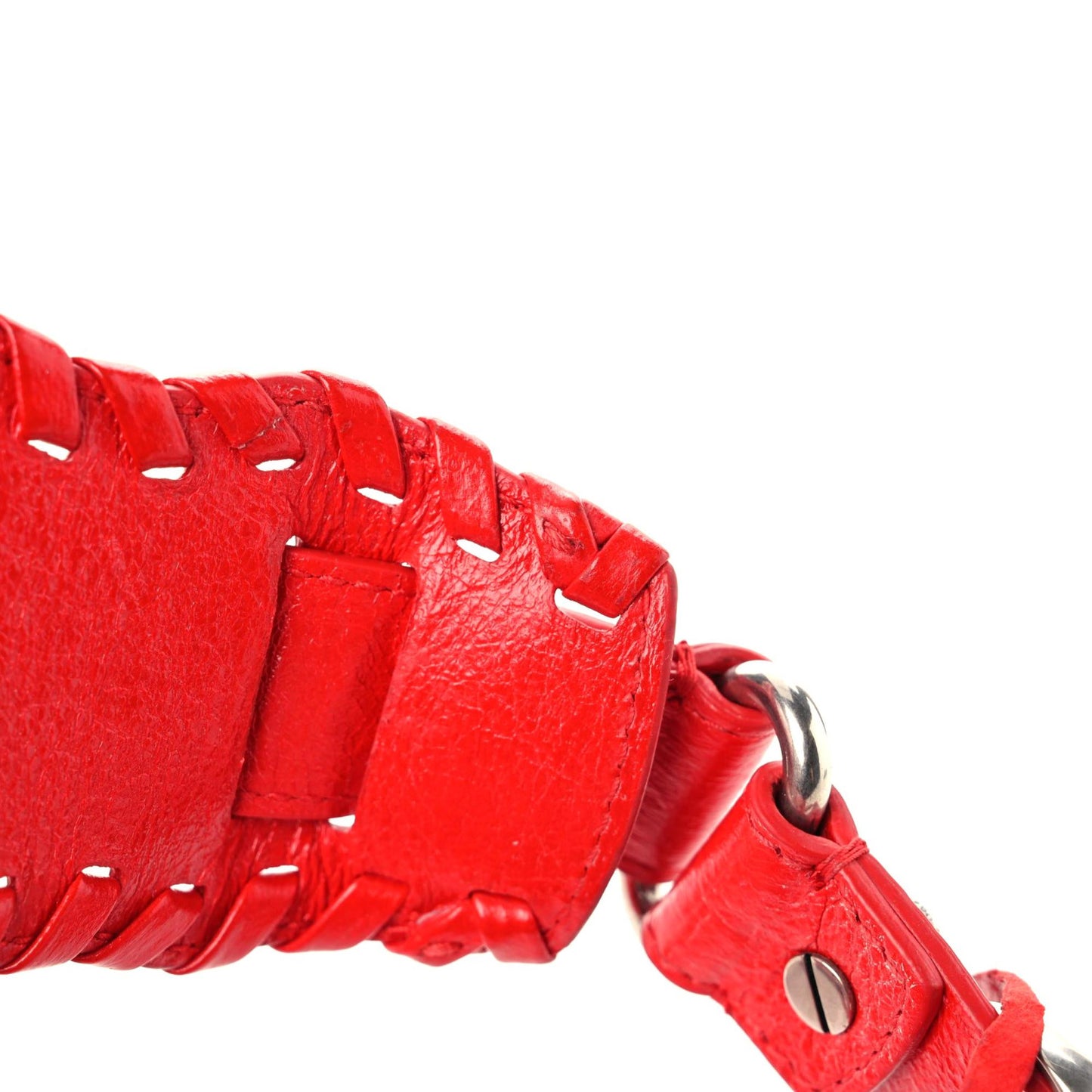 Agneau Arena Le Cagole Shoulder Bag XS Bright Red