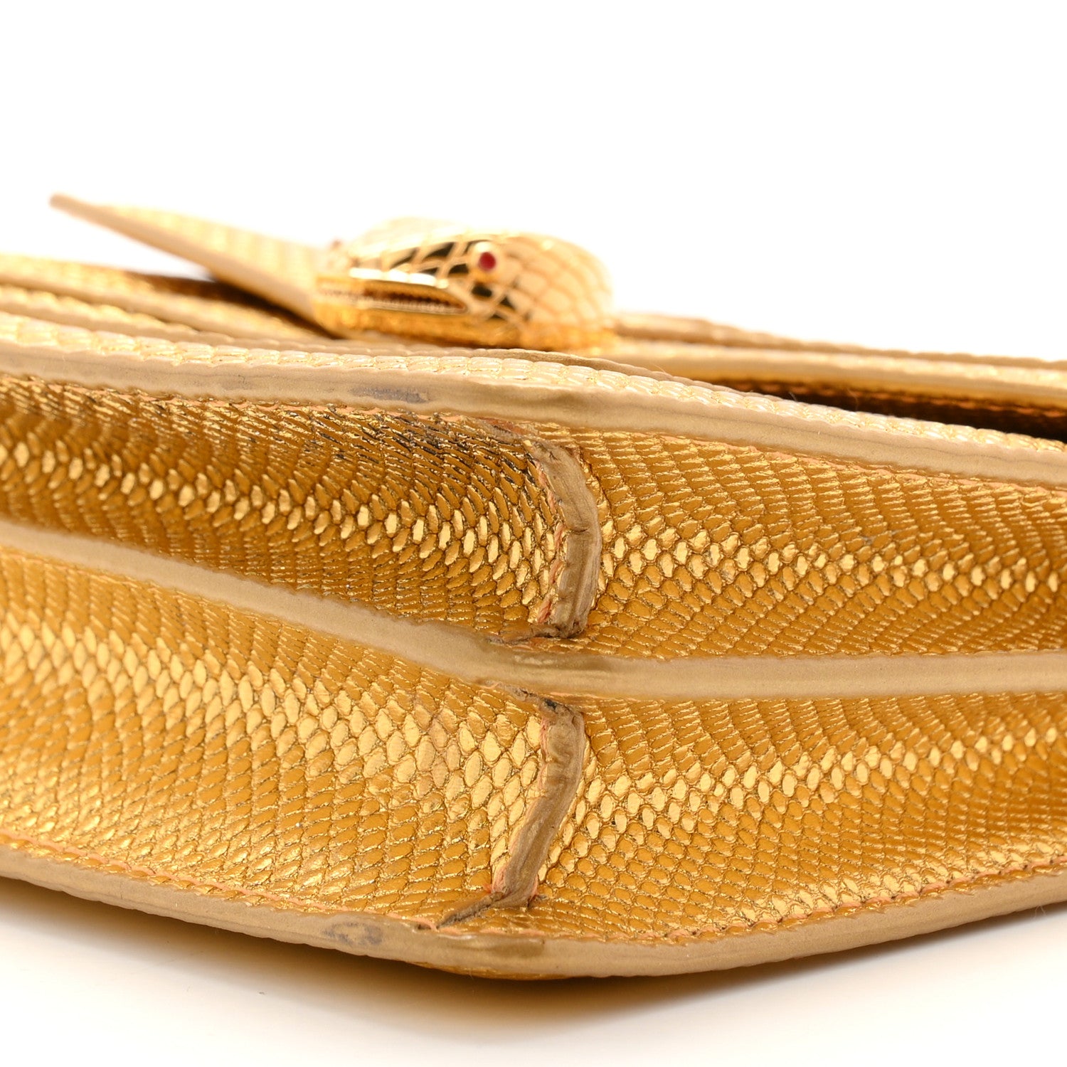 Bulgari Metallic Karung Serpenti Forever Crossbody Gold 10 of 10