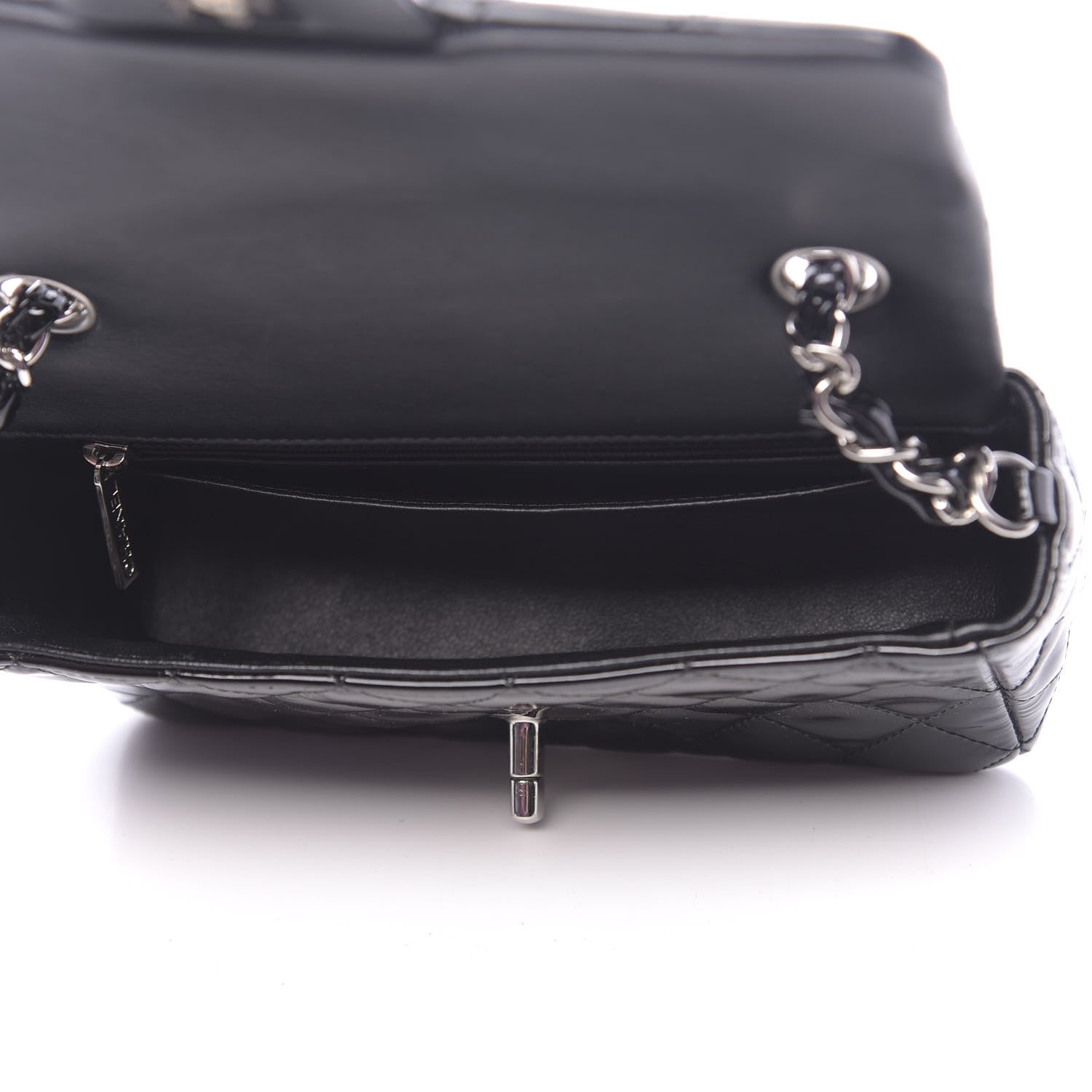 Chanel Patent Calfskin Quilted Mini Rectangular Flap Black 5 of 13