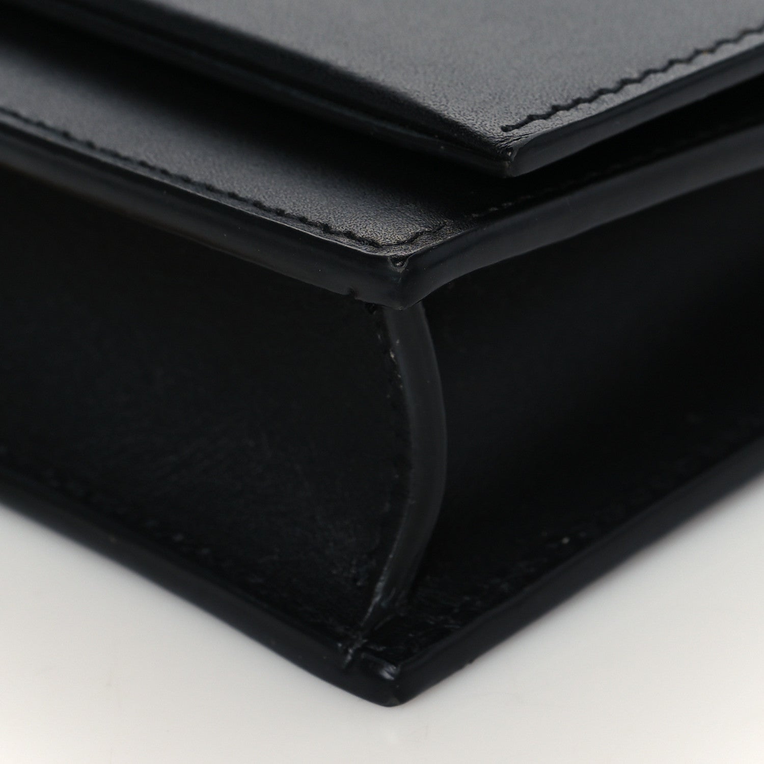 Saint Laurent Smooth Calfskin Classic Monogram Kate Tassel Chain Wallet Black 8 of 8