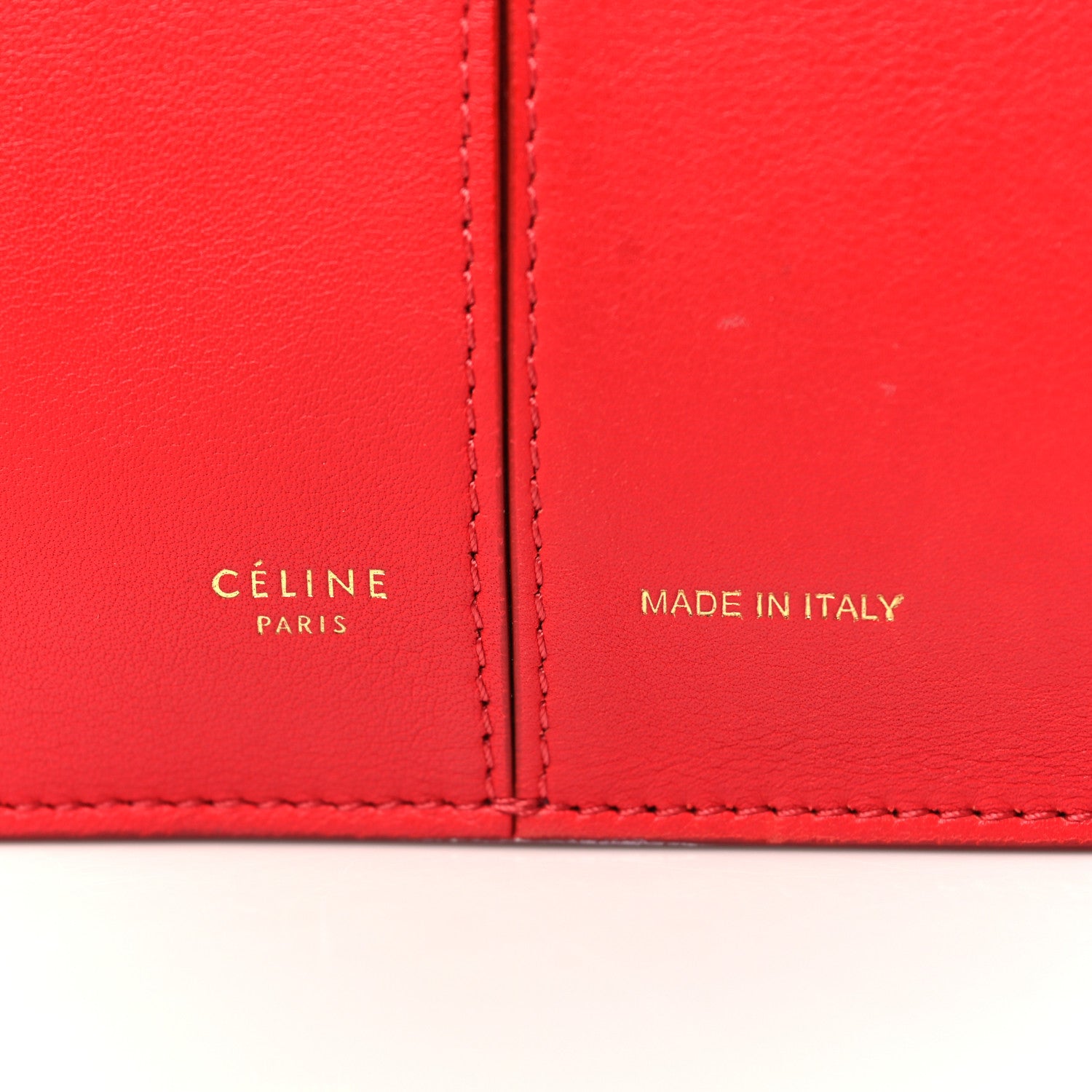 Celine Baby Grained Calfskin Small Tri-Fold Bag Poppy 6 of 12