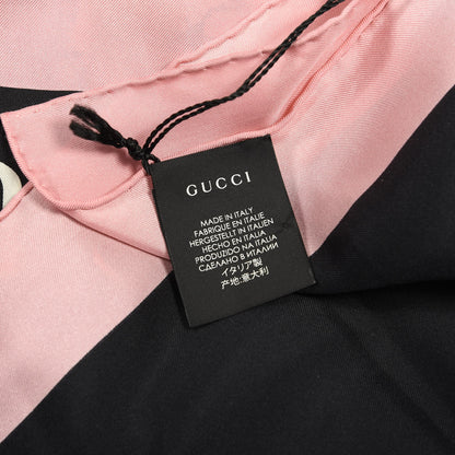 Gucci Silk Mystic Cat Square Scarf Black 4 of 5