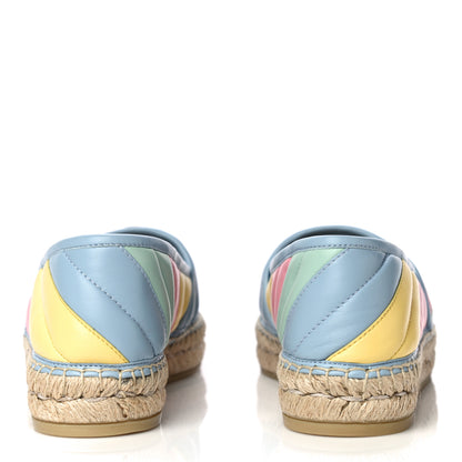 Gucci Nappa Matelasse Diagonal GG Marmont Espadrilles 37.5 Multicolor Pastel 6 of 15