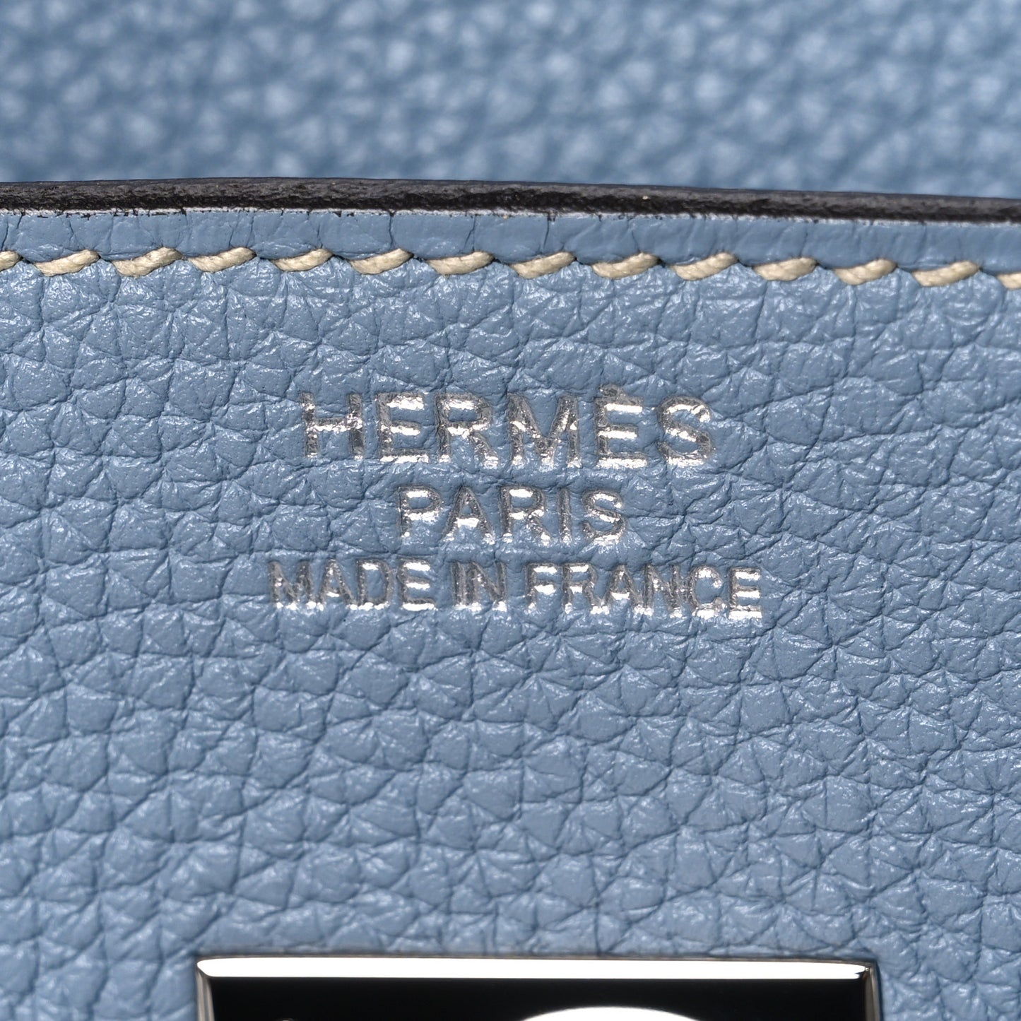 Togo Birkin 35 Bleu Lin