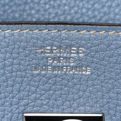 Hermes Togo Birkin 35 Bleu Lin 6 of 10