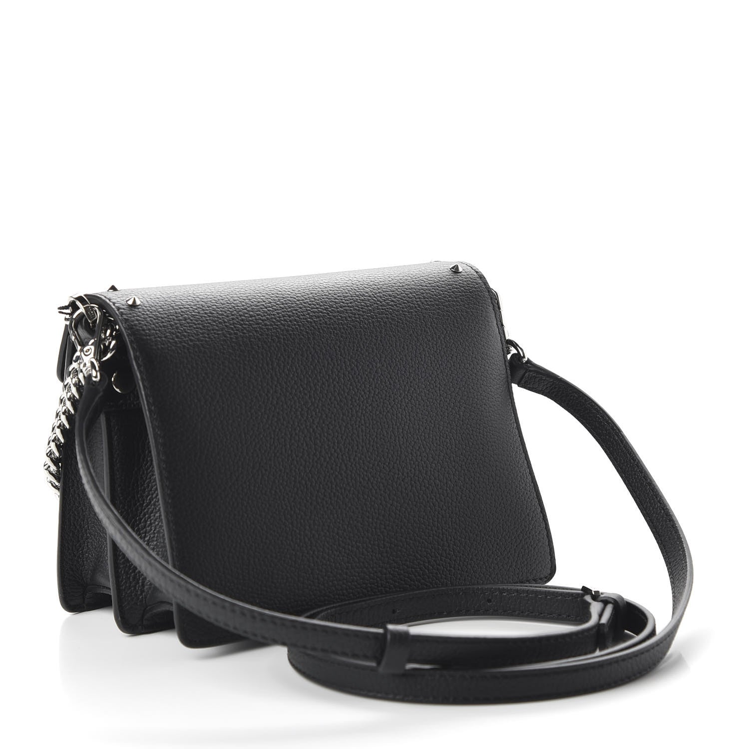 MCM Calfskin Studded Mini Patricia Crossbody Black 3 of 10