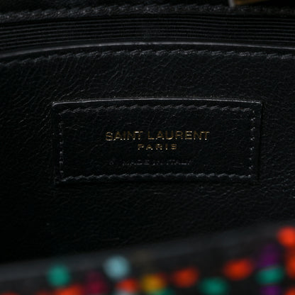 Saint Laurent Tweed Small Monogram Kate Satchel Black Multicolor 6 of 9