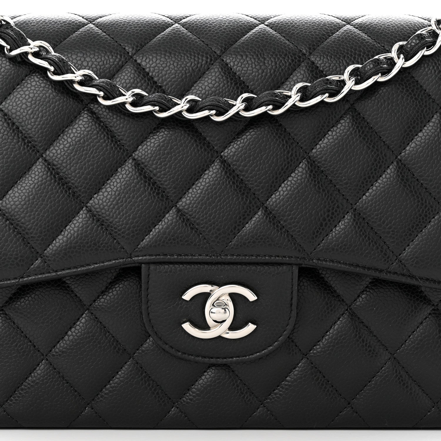 Chanel Caviar Quilted Jumbo Double Flap Black 12 of 14