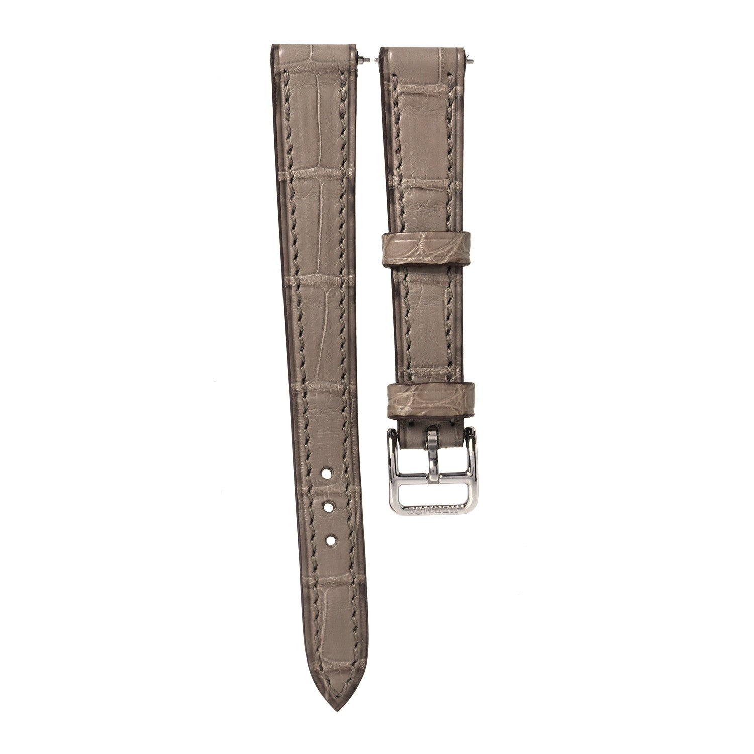 Hermes Matte Alligator 16mm Watch Strap Etoupe 1 of 8