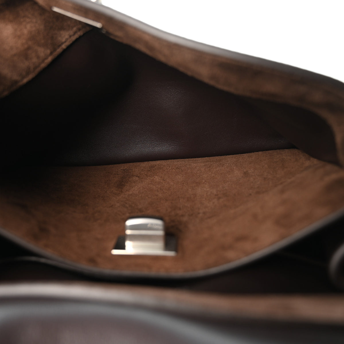 Waxed Suede Mini Rodeo Top Handle Handbag Light Espresso