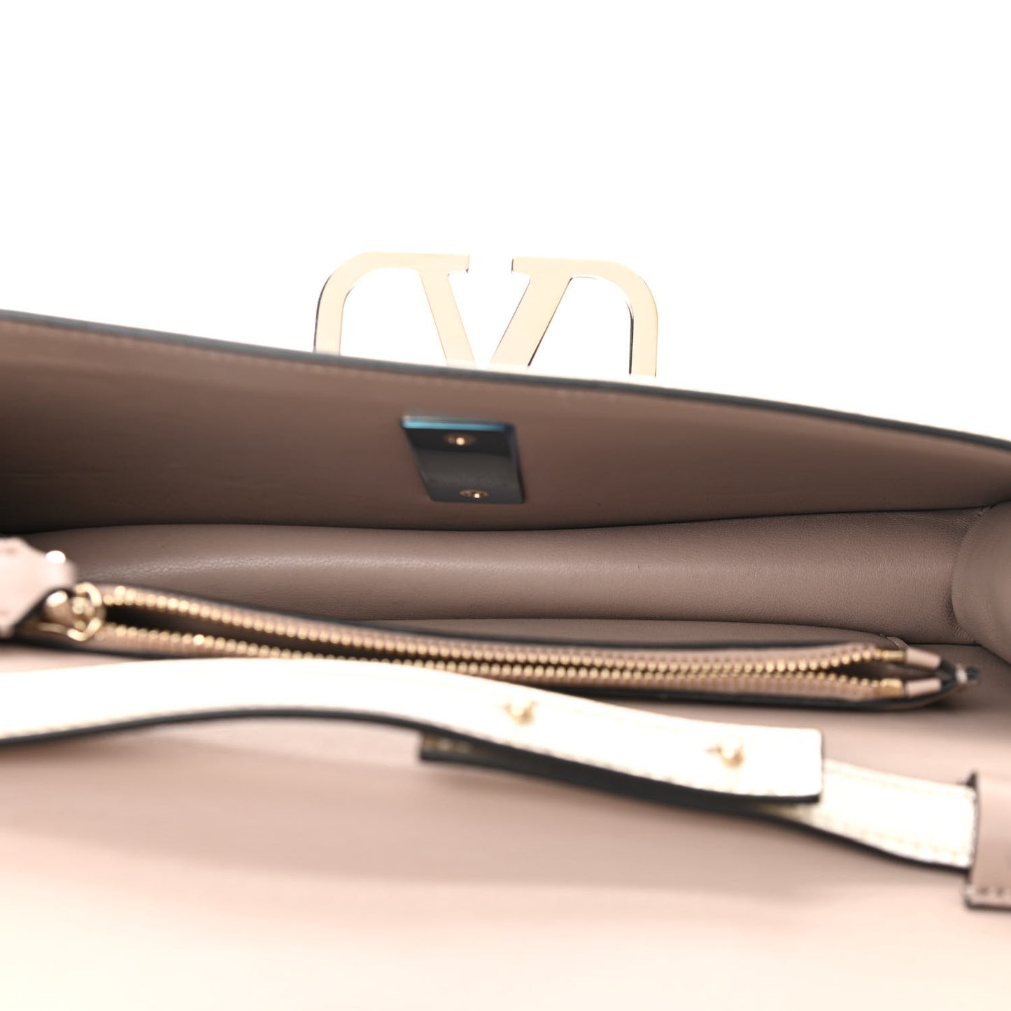 Metallic Calfskin VSling Clutch With Shoulder Strap Sahara