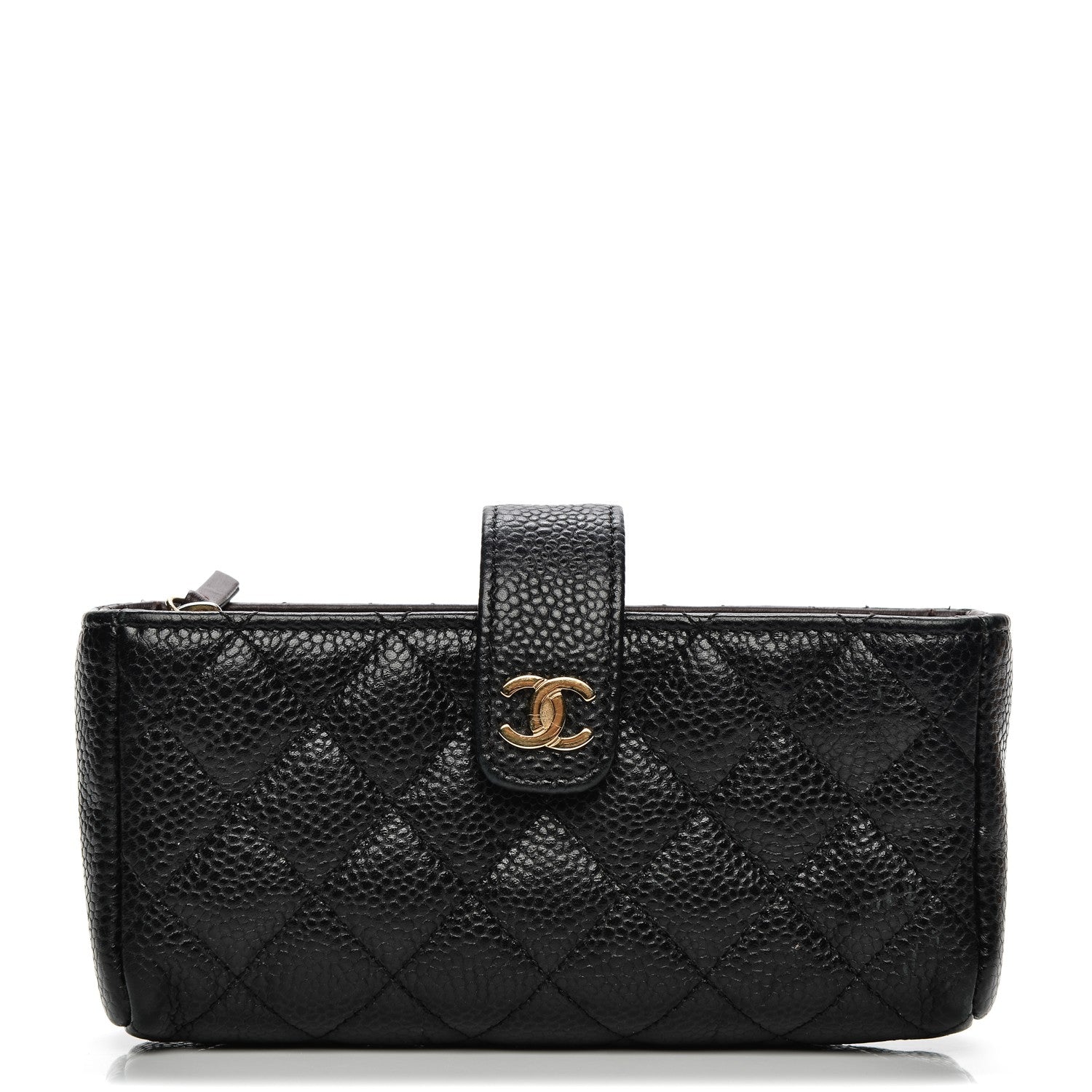 Chanel Caviar Quilted Mini Phone Holder Clutch Black 1 of 9