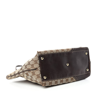 Gucci Monogram Medium New Britt Tote Brown 4 of 15