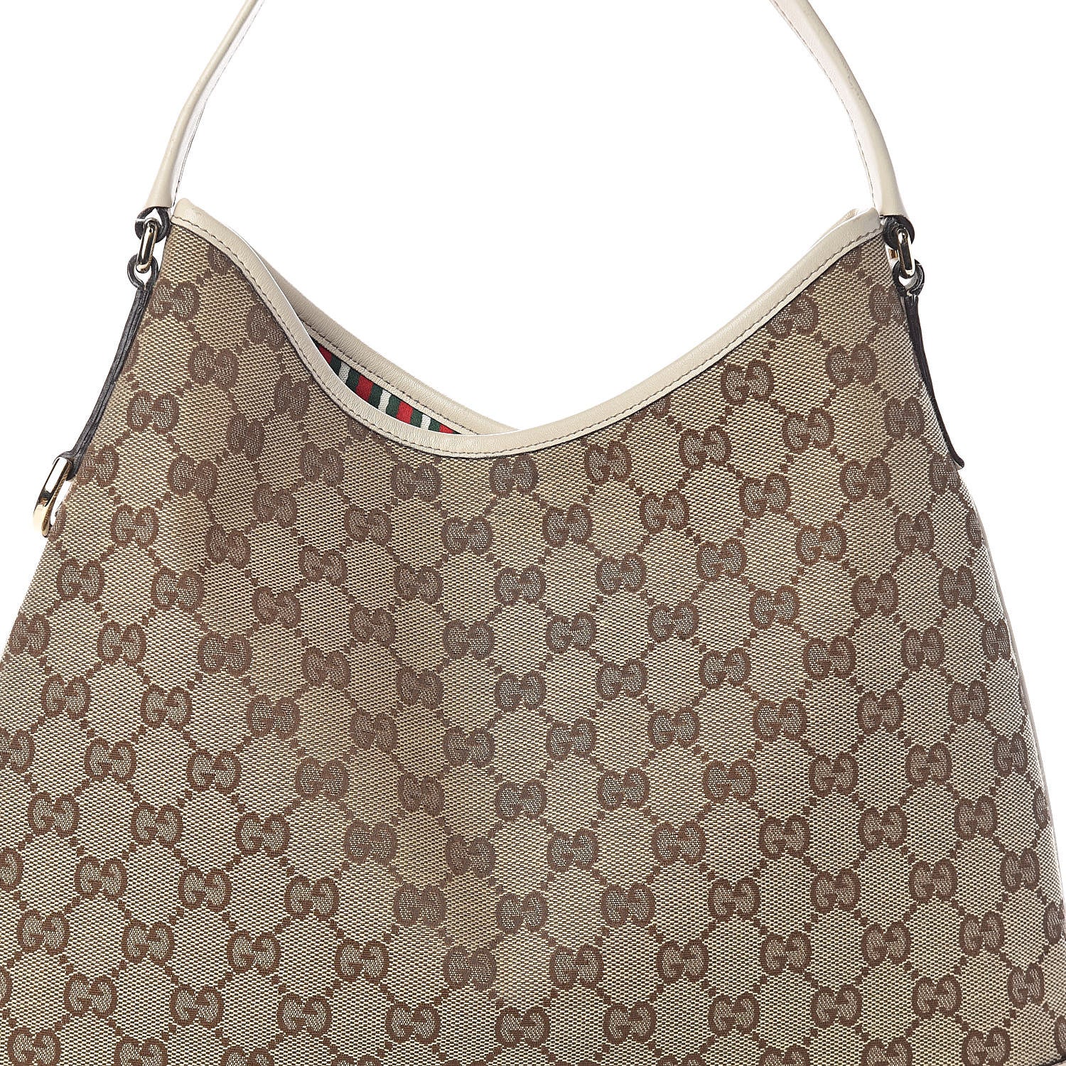 Gucci Monogram Medium New Britt Hobo Off White 7 of 9