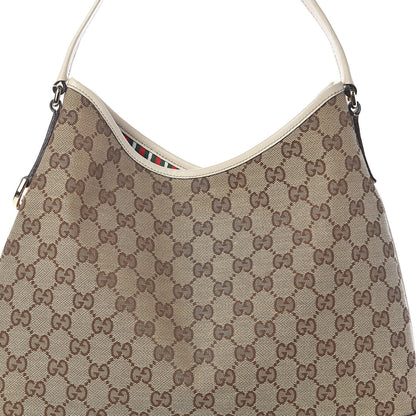Gucci Monogram Medium New Britt Hobo Off White 7 of 9