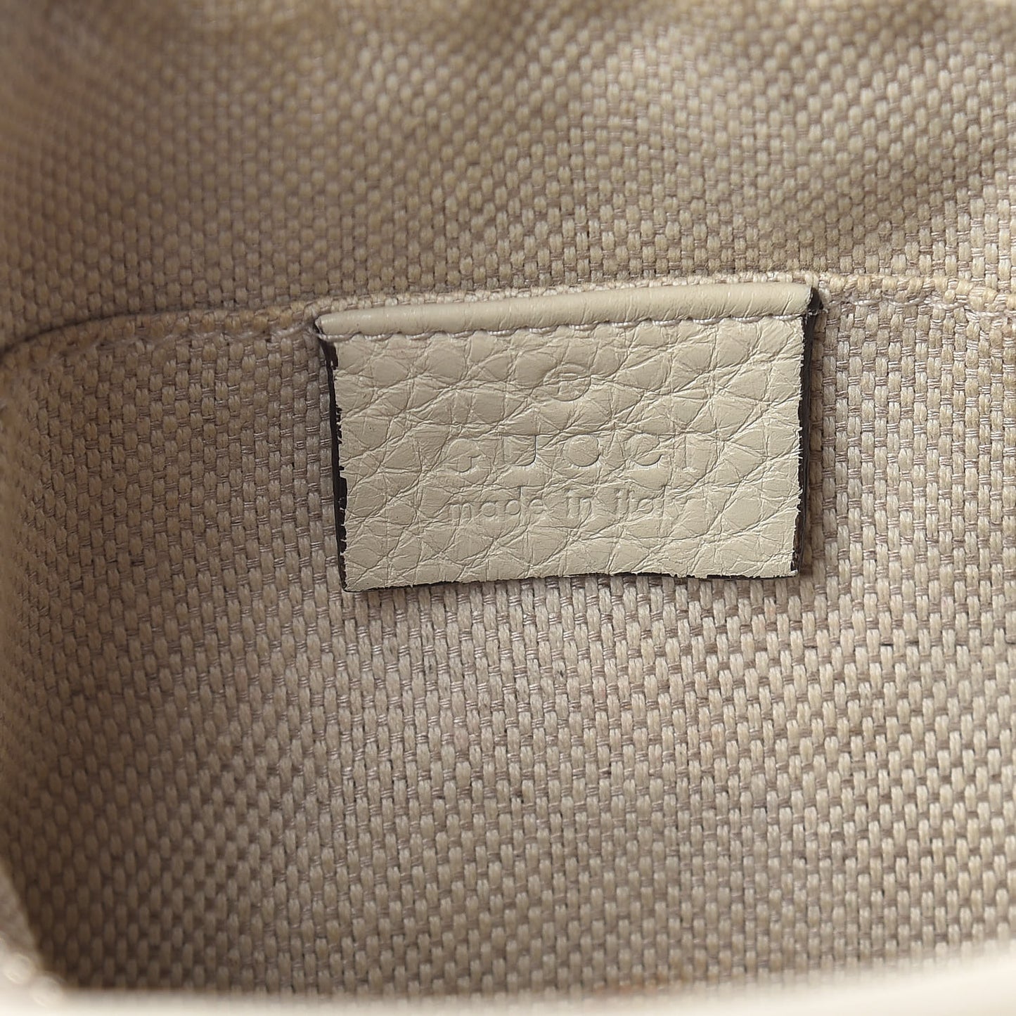 Pebbled Calfskin Small Soho Disco Bag Off White