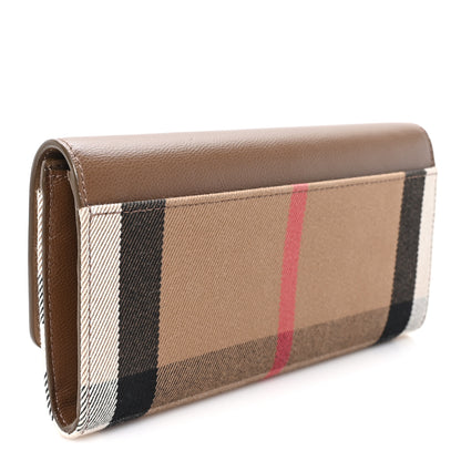 Burberry House Check Grain Calfskin Halton Wallet Tan 3 of 7