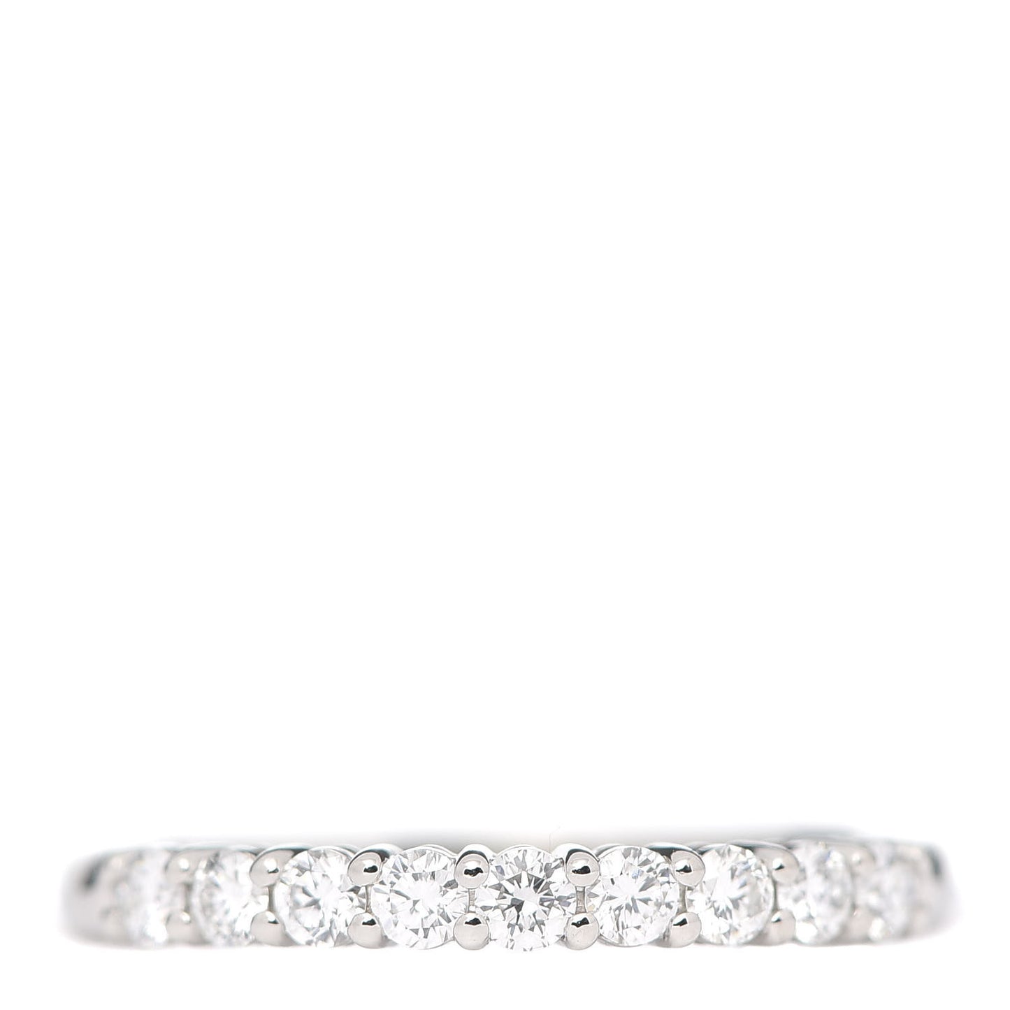 Platinum Diamond .27ct 2.2mm Half Circle Embrace Band Ring 50 5.25