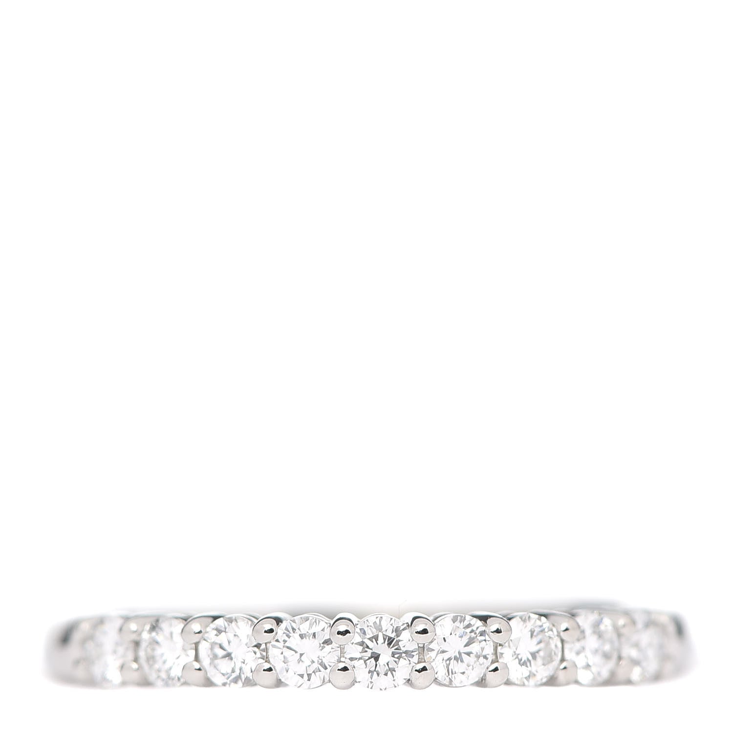 Tiffany Platinum Diamond .27ct 2.2mm Half Circle Embrace Band Ring 50 5.25 1 of 6