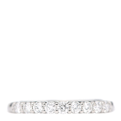 Tiffany Platinum Diamond .27ct 2.2mm Half Circle Embrace Band Ring 50 5.25 1 of 6