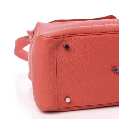 Hermes Taurillon Clemence Lindy 30 Rouge Pivoine 7 of 9
