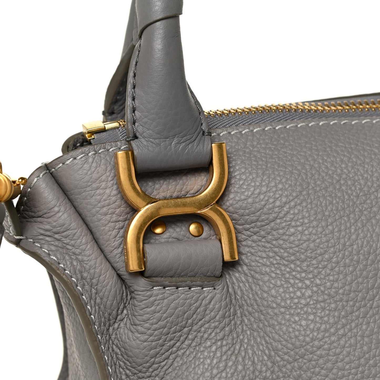 Calfskin Medium Marcie Satchel Cashmere Grey