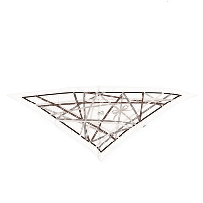 Hermes Silk Pointu Triangle Bolduc Scarf White 1 of 3