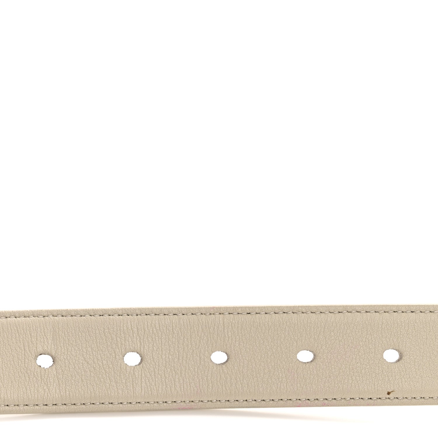 Saint Laurent Smooth Calfskin Monogram Square Buckle Belt 80 32 Crema Soft 3 of 8