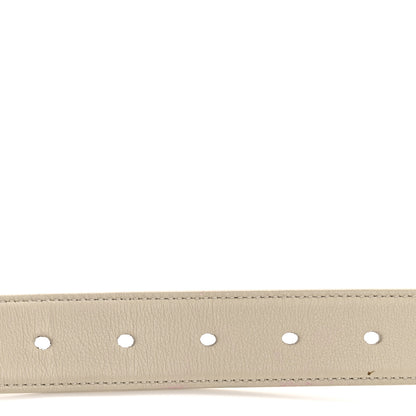Saint Laurent Smooth Calfskin Monogram Square Buckle Belt 80 32 Crema Soft 3 of 8