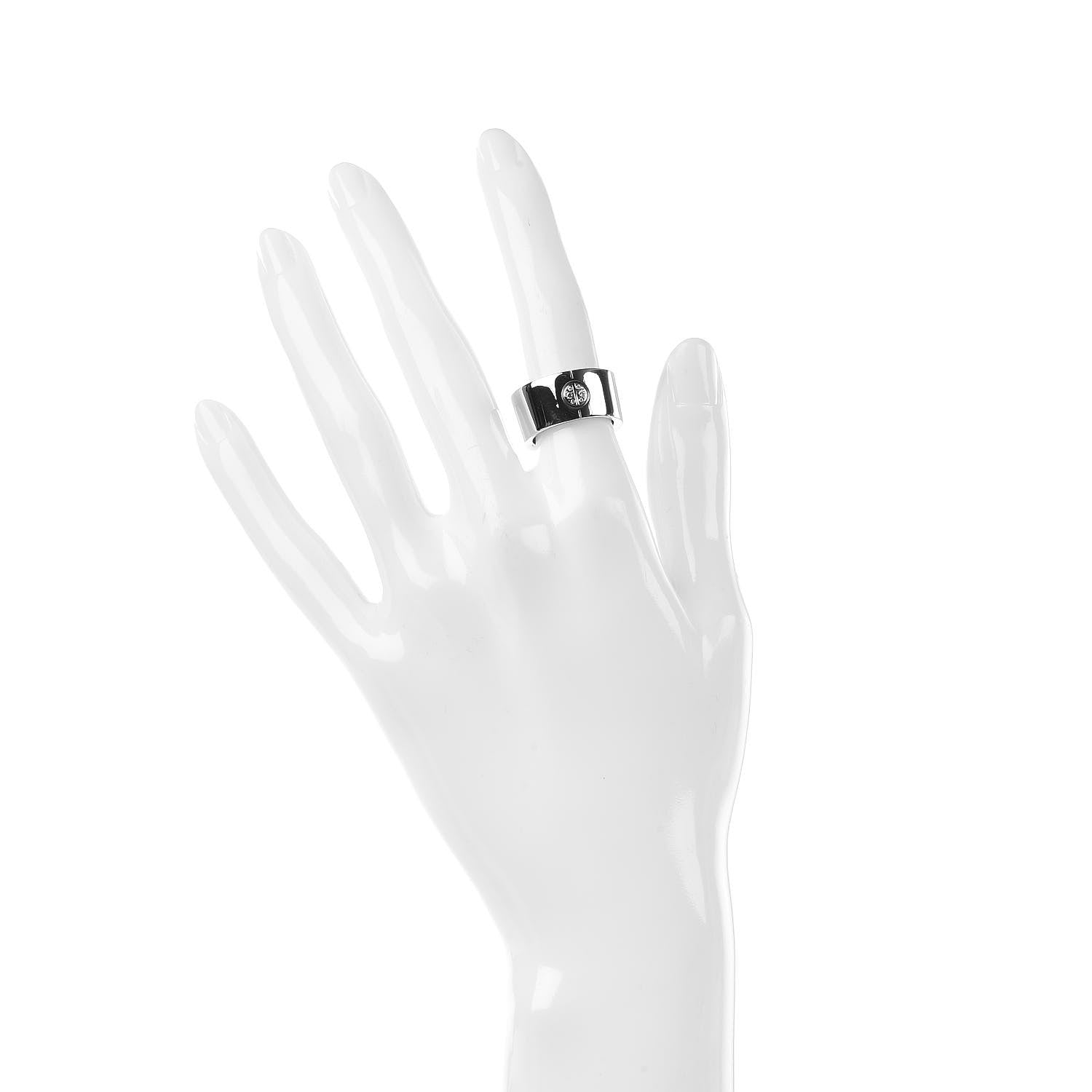 Cartier 18K White Gold Diamond 10mm LOVE Ring 49 4.75 2 of 4