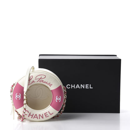 Chanel Lambskin Coco Lifesaver Round Bag Pink White 11 of 11