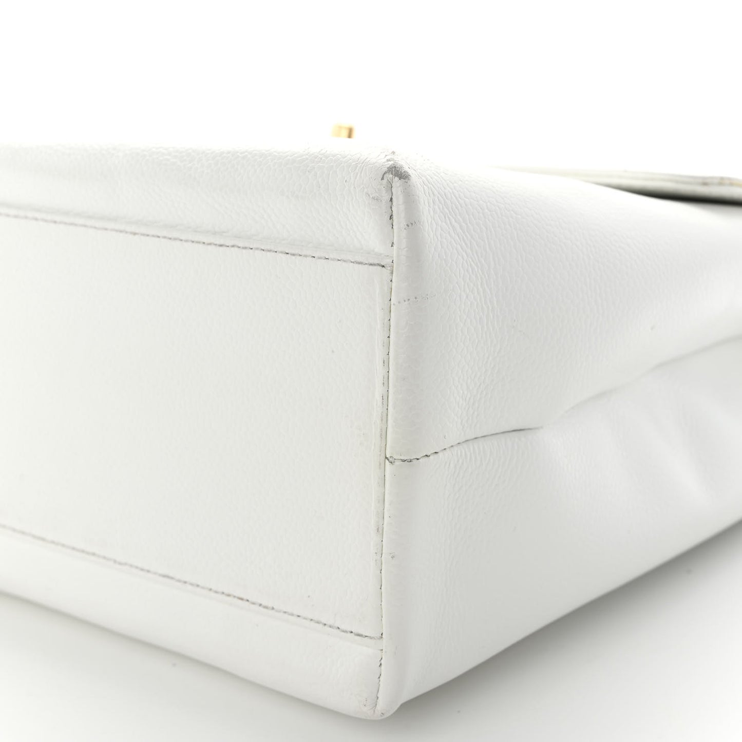 Caviar Jumbo Kelly Flap White