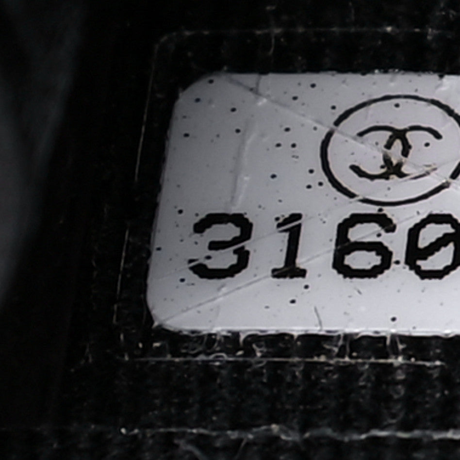 Lambskin Quilted CC Hook Card Holder Black