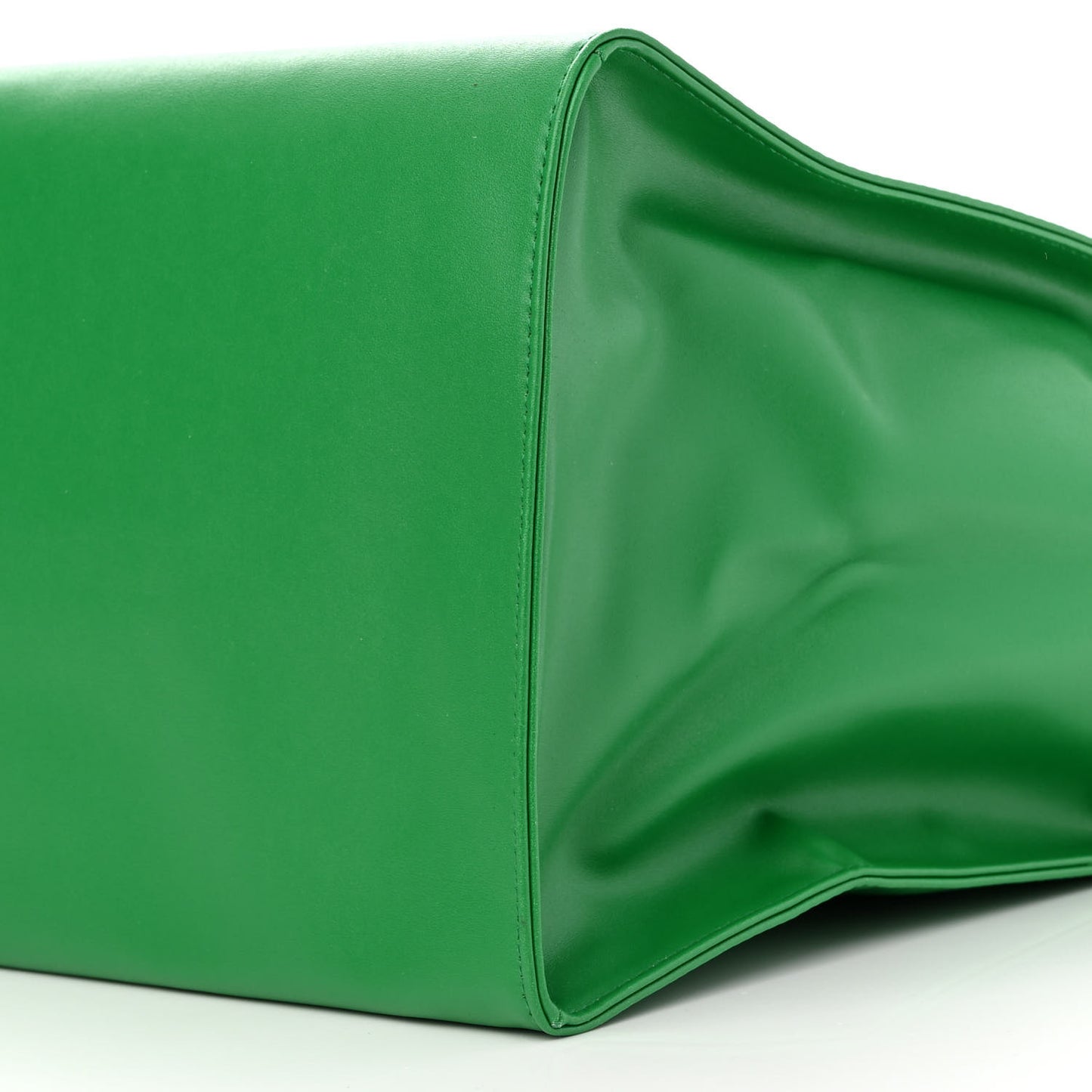 Vegan Leather Large Shopping Bag Greenscreen