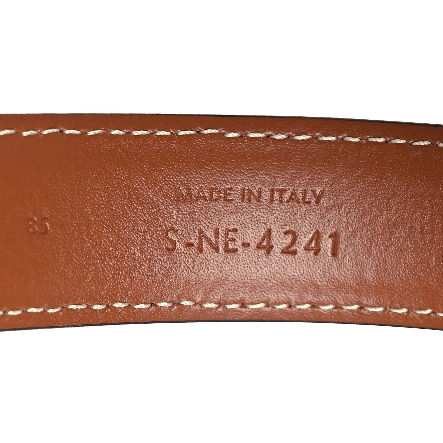Celine Canvas Calfskin Medium 25mm Triomphe 85 34 Belt Tan 1886321