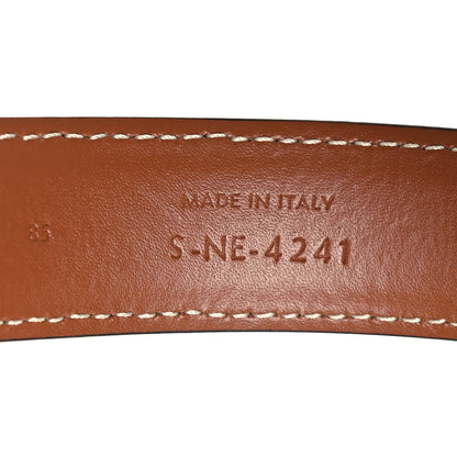 Celine Canvas Calfskin Medium 25mm Triomphe 85 34 Belt Tan 6 of 7
