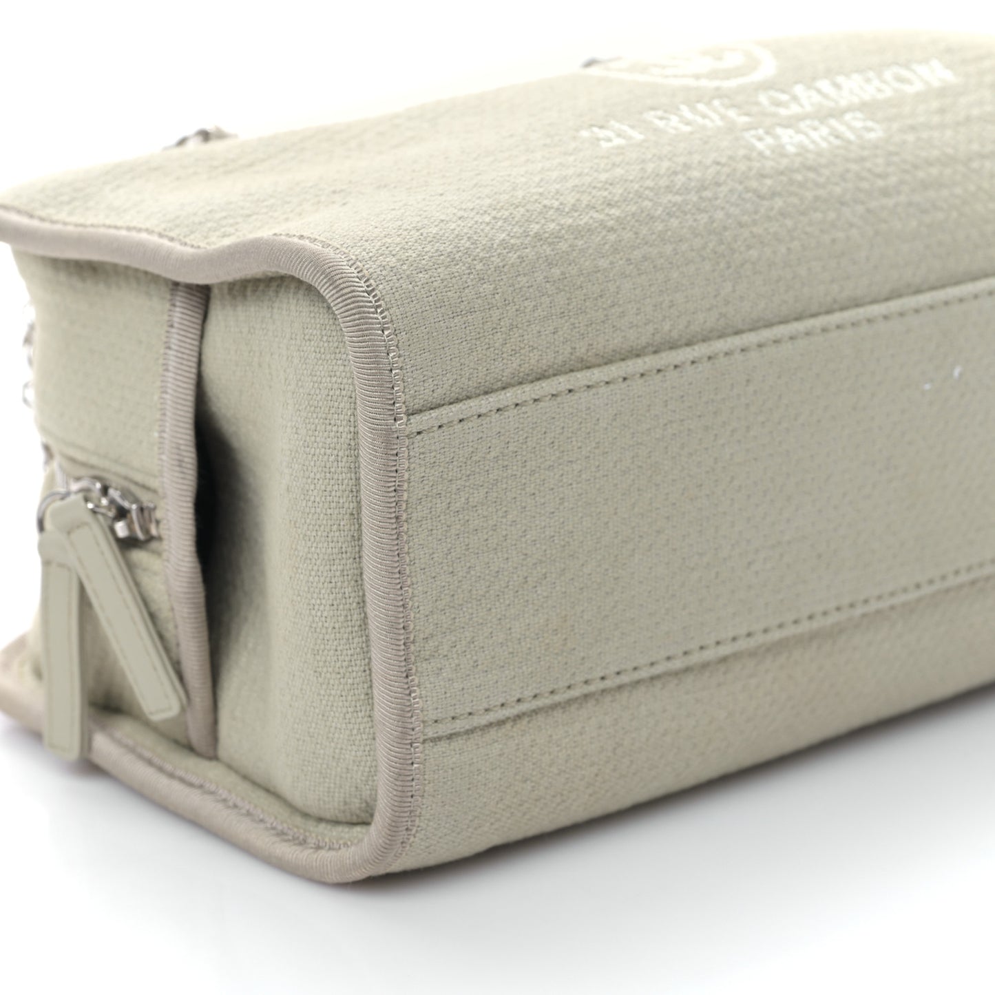 Canvas Deauville Small Bowling Bag Grey