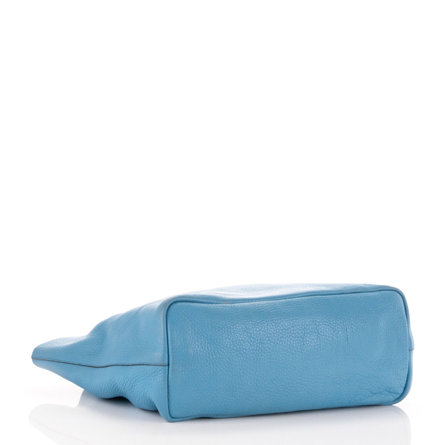 Grained Calfskin Large Antigona Tote Blue Brown