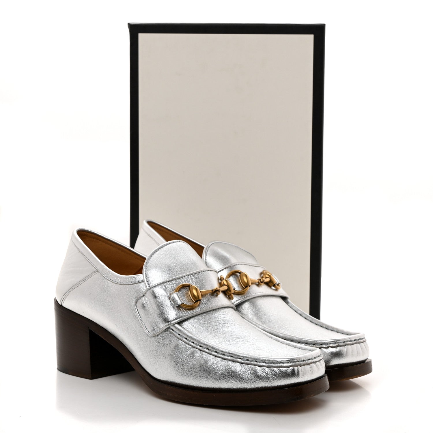 Gucci Galassia GG Marmont Fringe 50mm Loafer Pumps 40 Argento 9 of 9