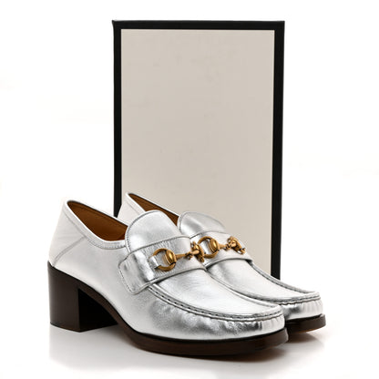 Gucci Galassia GG Marmont Fringe 50mm Loafer Pumps 40 Argento 9 of 9
