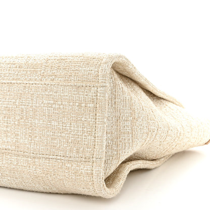 Chanel Lurex Boucle Small Deauville Tote Ivory 10 of 11