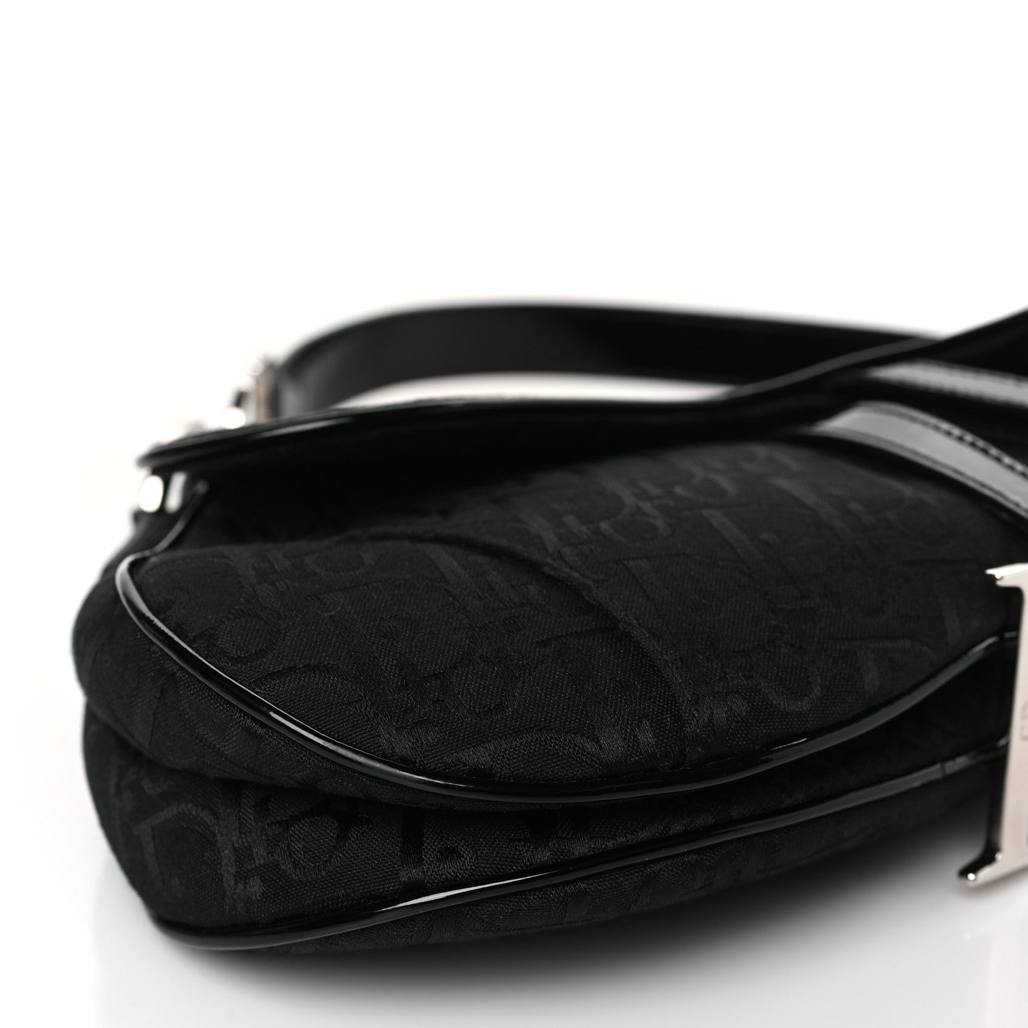 Christian Dior Monogram Saddle Bag Black 8 of 10