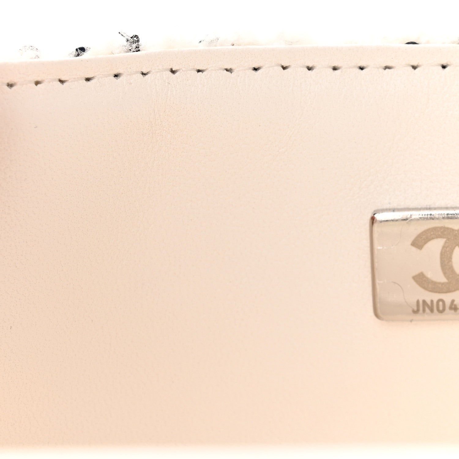 Chanel Tweed Quilted Mini Rectangular Flap White Black 7 of 12