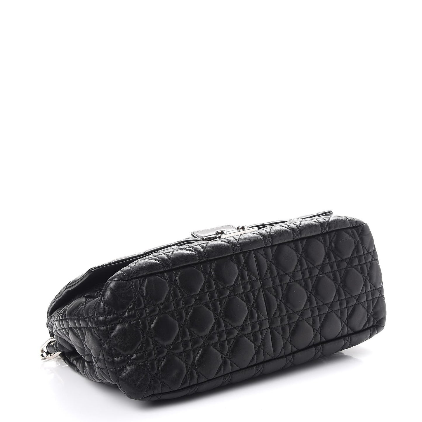 Lambskin Cannage Large New Lock Flap Black