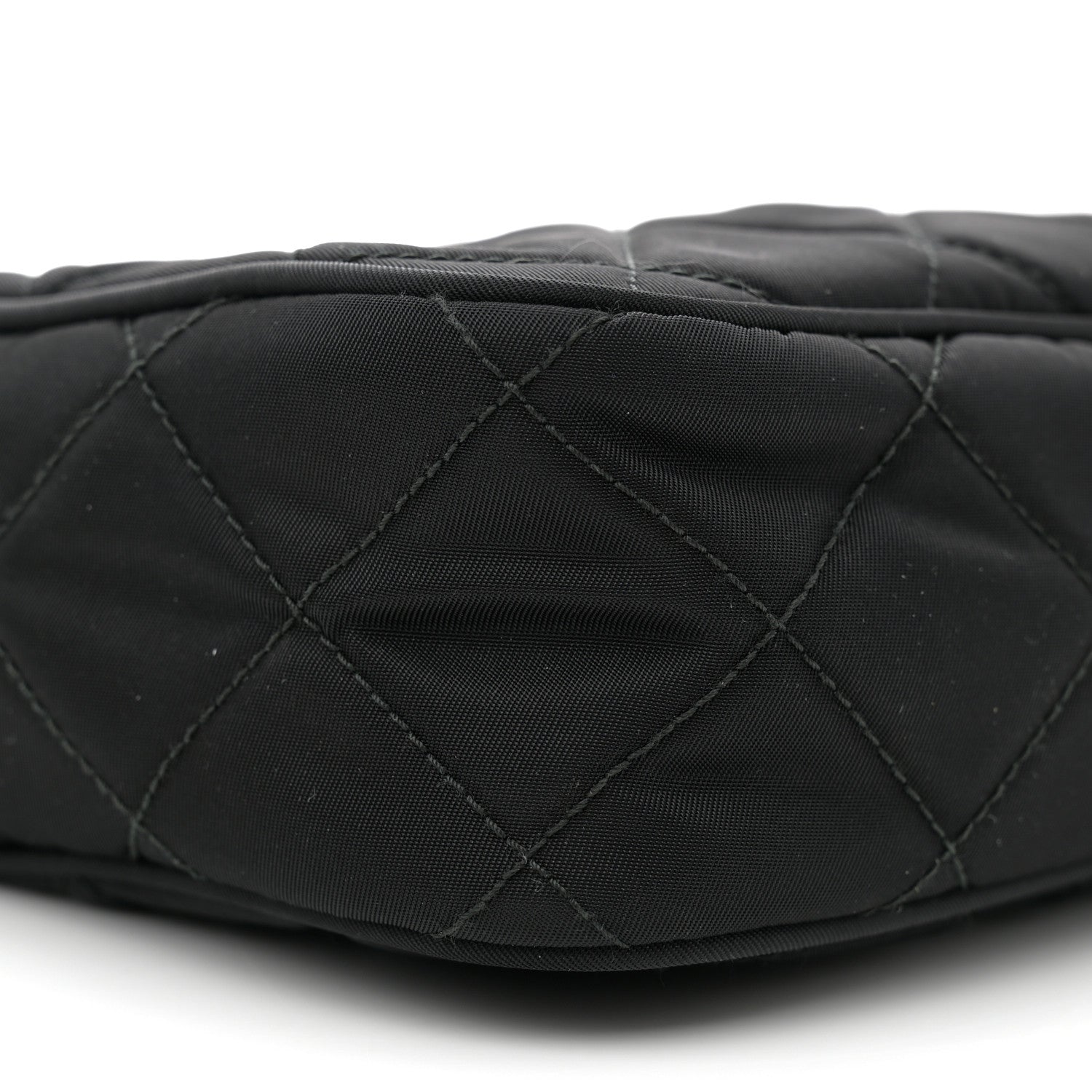 Prada Nylon Tessuto Impuntu Quilted Bandoliera Crossbody Bag Black 9 of 10